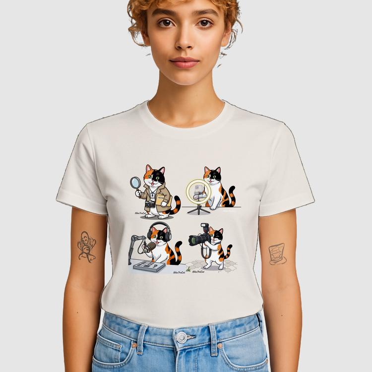 Women's ivory fitted tee